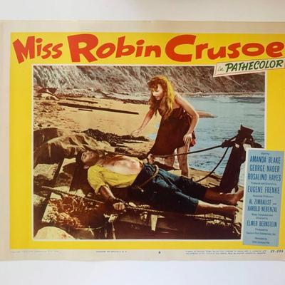 Miss Robin Crusoe original 1953 vintage lobby card