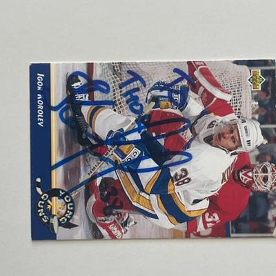 St. Louis Blues Igor Korolev 1992-93 Upper Deck #581 signed trading card