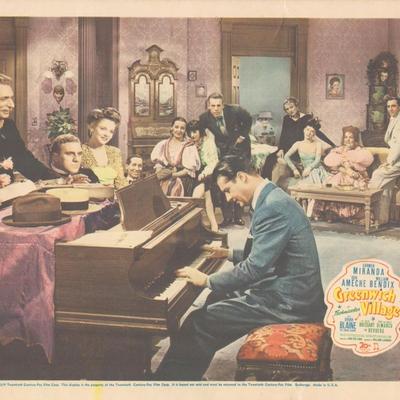 Greenwich Village 1944 original vintage lobby card
