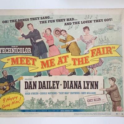 Meet Me at the Fair original 1953 vintage lobby card