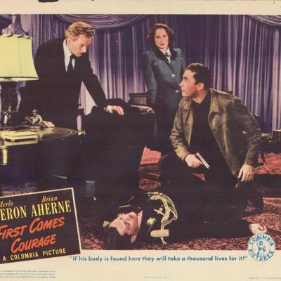 First Comes Courage 1943 original vintage lobby card