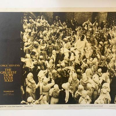 The Greatest Story Ever Told original 1965 vintage lobby card