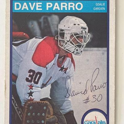 Capitals Dave Parro 1982 O-Pee-Chee #371 signed trading card
