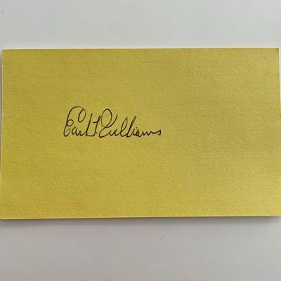 Baseball player Earl Williams original signature