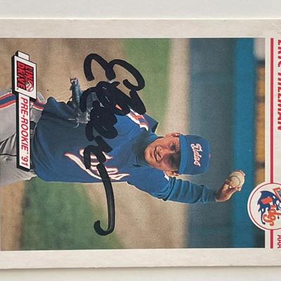 Tidewater Tides Eric Hillman signed 1991 Line Drive Pre-Rookie #558 trading card