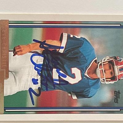 Buffalo Bills Steve Christie 1992 Topps #755 signed card