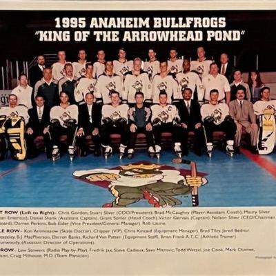 1995 Anaheim Bullfrogs Roller Hockey Team Photo.
