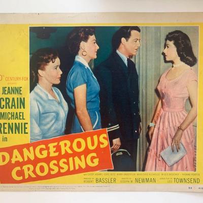 Dangerous Crossing original 1953 vintage lobby card