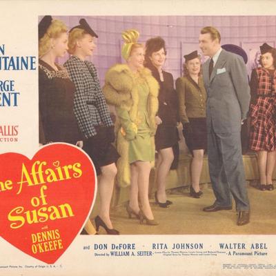 The Affairs of Susan 1945 original vintage lobby card