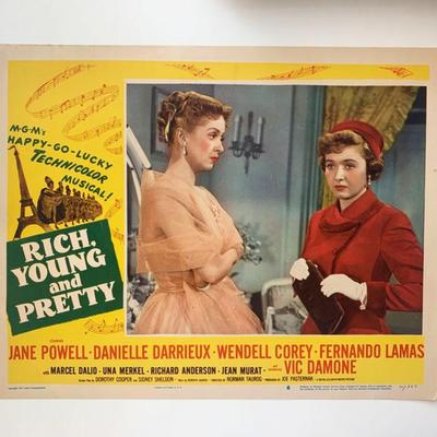 Rich, Young and Pretty original 1951 vintage lobby card