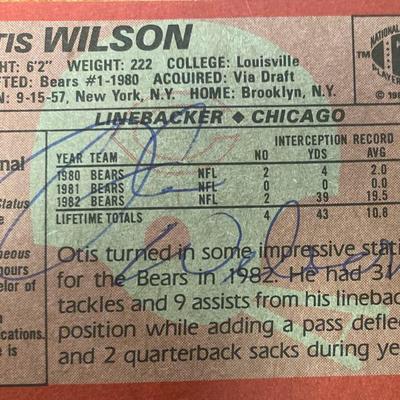 Chicago Bears Otis Wilson 1983 Topps #41 signed trading card