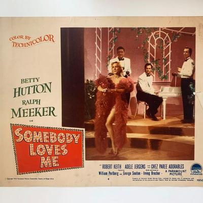 Somebody Loves Me original 1953 vintage lobby card