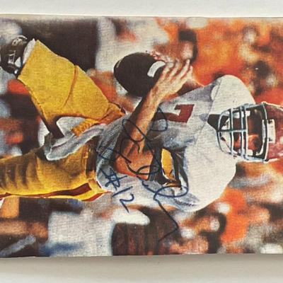 Football player signed photo