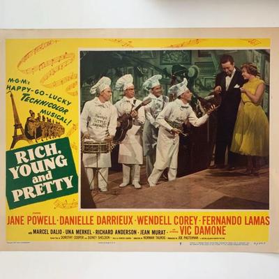 Rich, Young and Pretty original 1951 vintage lobby card