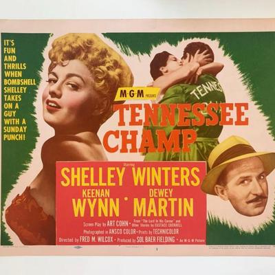 Tennessee Champ original 1954 vintage lobby card