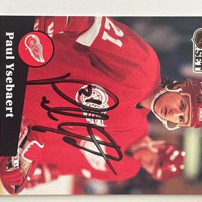 Detroit Red Wings Paul Ysebaert 1991 Pro Set #59 signed trading card