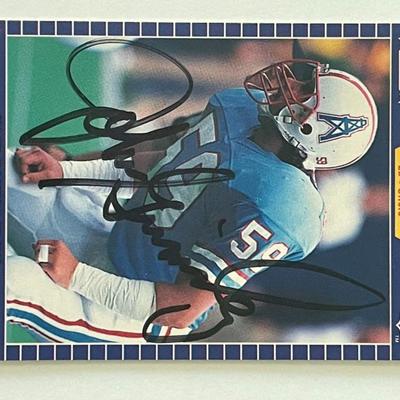 Houston Oilers John Grimsley 1989 NFL #144 signed trading card