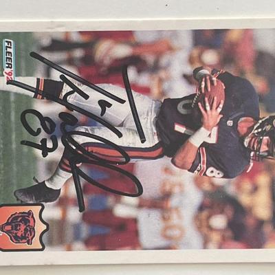 Chicago Bears Tom Waddle signed 1992 Fleer #50 trading card
