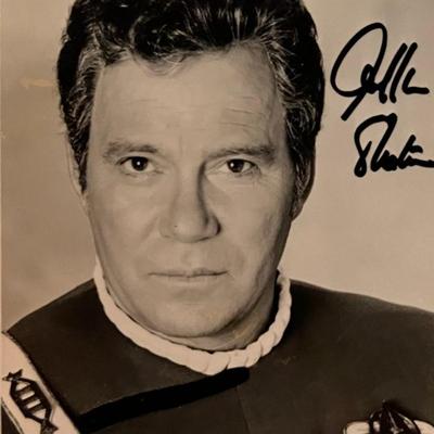 William Shatner facsimile signed photo. 3x5 inches