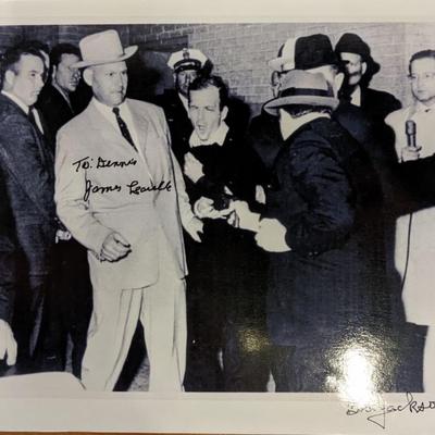 Lee Harvey Oswald Police Escort James Learelle and Bob Jackson Signed Photo