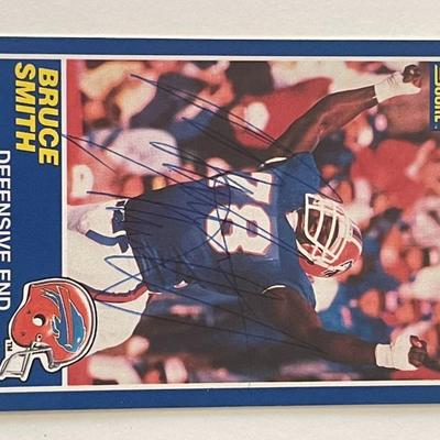 Buffalo Bills Bruce Smith 1989 Score #19 signed card