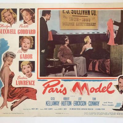Paris Model
original 1953 vintage lobby card