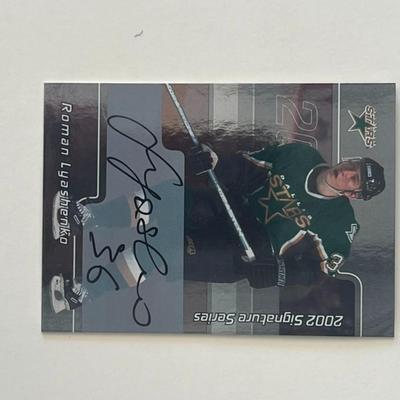 Dallas Stars Roman Lyashenko 2002 Signature Series #036 signed trading card