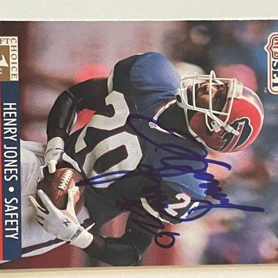 Buffalo Bills Henry Jones signed 1991 NFL Pro Set trading card