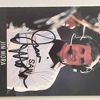 New Orleans Saints Jim Mora 1990 NFL #221 signed trading card