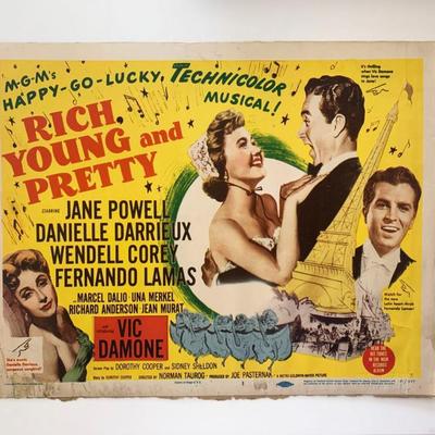 Rich, Young and Pretty original 1951 vintage lobby card