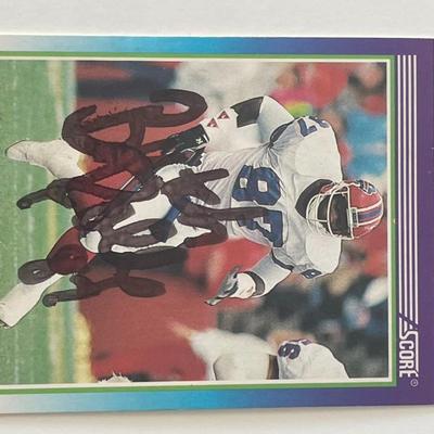 Buffalo Bills Butch Rolle signed 1990 Score trading card