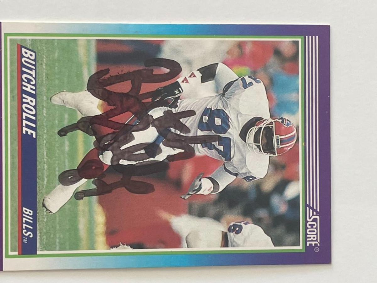 Butch Rolle Nfl Buffalo Bills Butch Rolle signed 1990 Score trading card | EstateSales.org