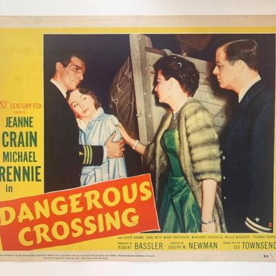Dangerous Crossing original 1953 vintage lobby card