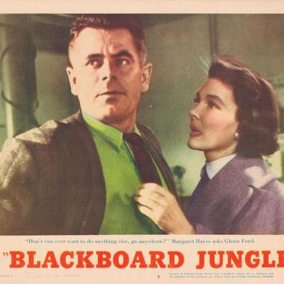 Blackboard Jungle 1955 original vintage lobby card