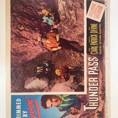 Thunder Pass original 1954 vintage lobby card