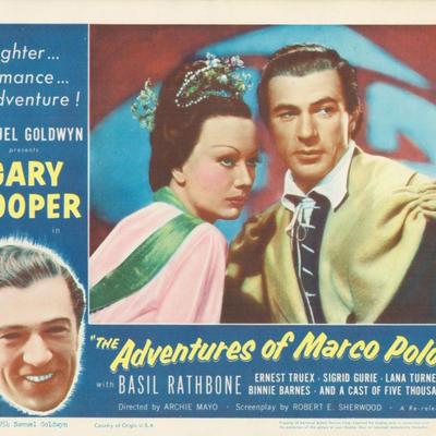 The Adventures of Marco Polo  1954 original vintage lobby card