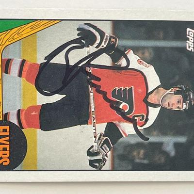 Philadelphia Flyers Dave Poulin 1987 Topps #39 signed trading card