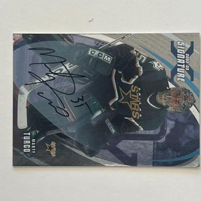 Dallas Stars Marty Turco 2002-03 Signature Series #165 signed trading card