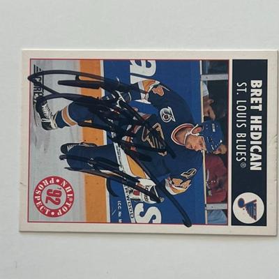 St. Louis Blues Bret Hedican 1992 Score #471 signed trading card