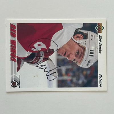 Detroit Red Wings Rick Zombo Upper Deck 91-92 #395 signed trading card