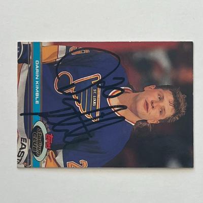 St. Louis Blues Darin Kimble 1991 Topps #278 signed trading card