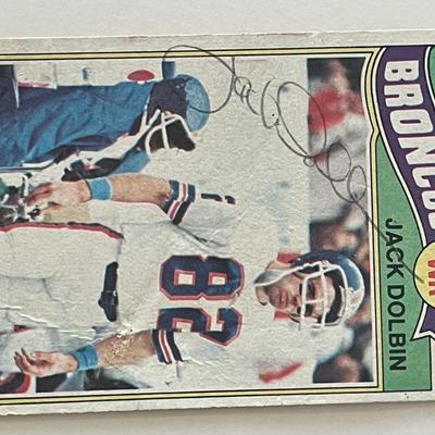 Denver Broncos Jack Dolbin 1997 Topps #113 signed trading card