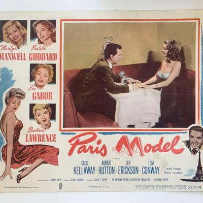 Paris Model
original 1953 vintage lobby card