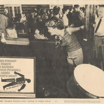 Anatomy of a Murder 1959 original vintage lobby card