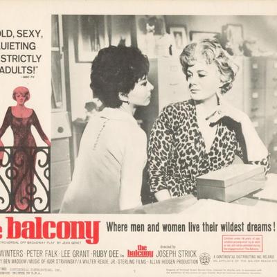 The Balcony 1963 original vintage lobby card