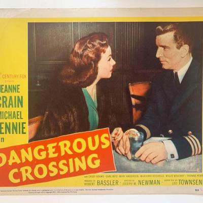 Dangerous Crossing original 1953 vintage lobby card