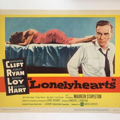 Lonelyhearts original 1959 vintage lobby card