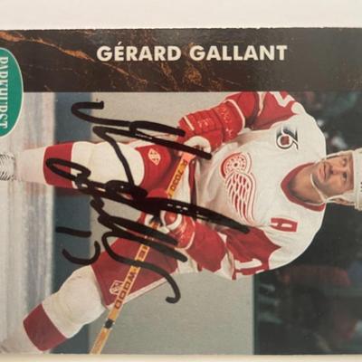 Detroit Red Wings Gerard Gallant 1992 Pro Set #269 signed trading card