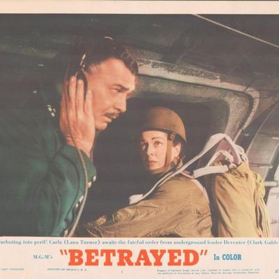 Betrayed 1954 original vintage lobby card
