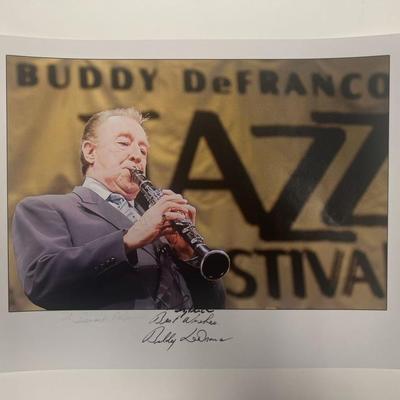 Jazz Great Buddy DeFranco signed photo